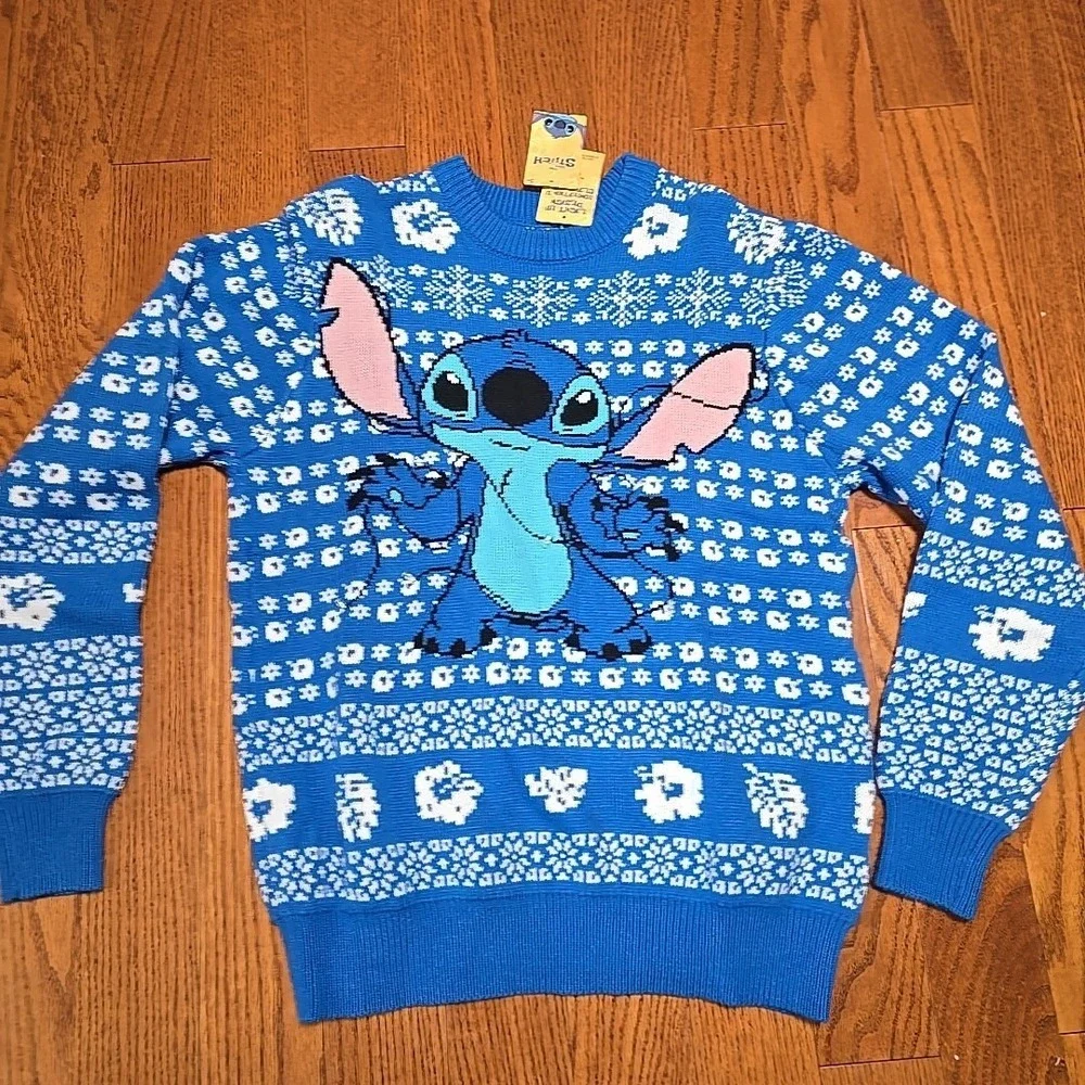 Disney Stitch Light Up Holiday Sweater Christmas New Year Free Shipping New Lilo
